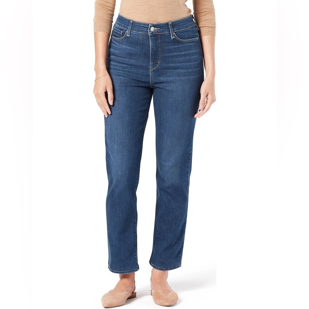 {Levi’s} "Shaping High Rise Straight" Stretch Denim Jeans